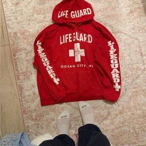 Red Lifeguard Hoodie